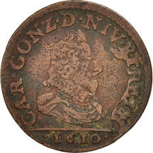 Münze, FRENCH STATES, NEVERS & RETHEL, 2 Liard, 1610, Charleville, S+, Kupfer