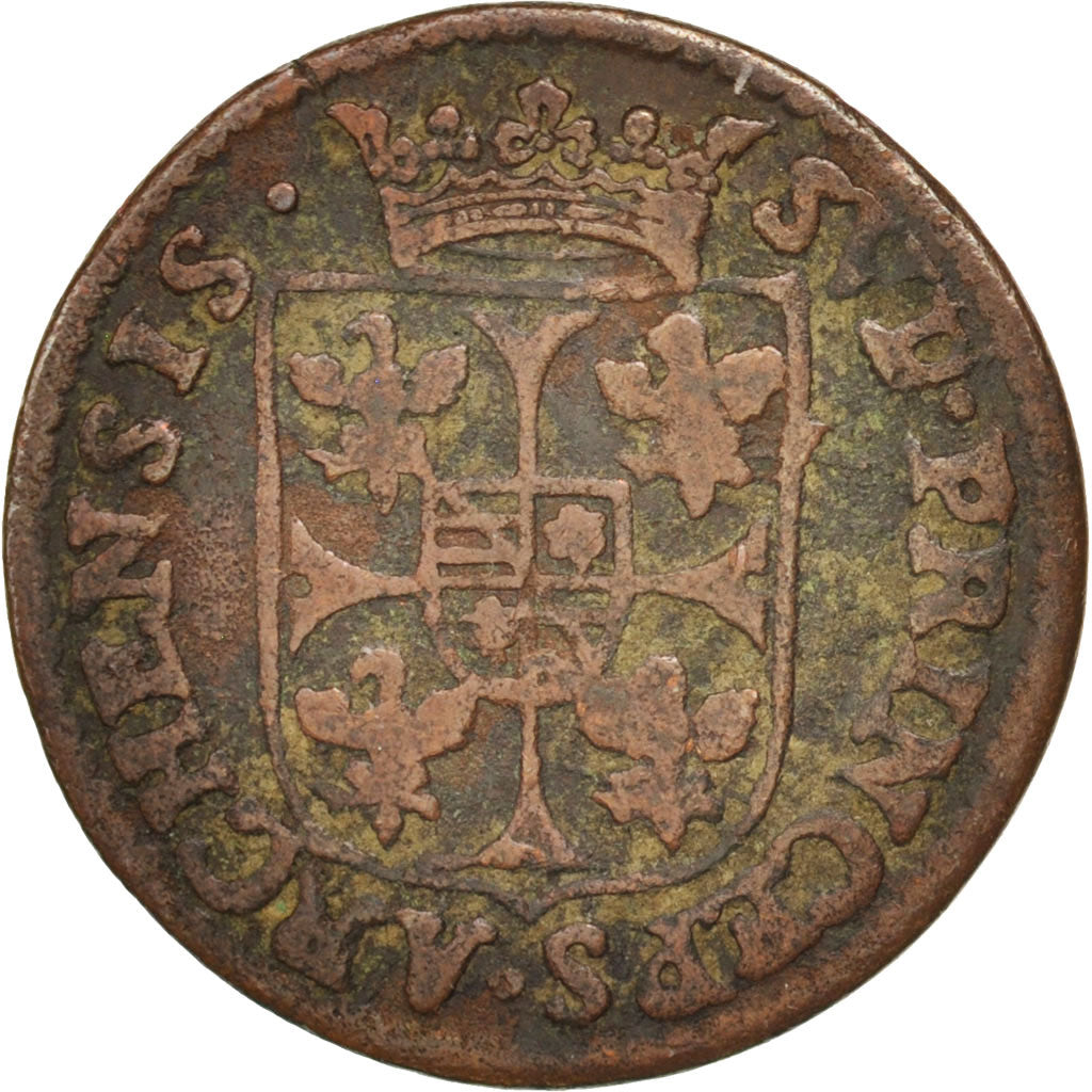Münze, FRENCH STATES, NEVERS & RETHEL, 2 Liard, 1610, Charleville, S+, Kupfer