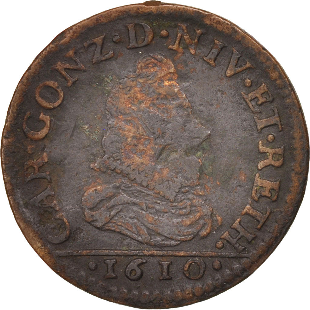 Coin, FRENCH STATES, NEVERS & RETHEL, 2 Liard, 1610, Charleville, VF(30-35)