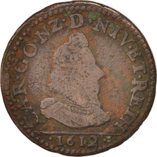 Coin, FRENCH STATES, Liard, 1612, Charleville, VF(20-25), Copper, C2G:284
