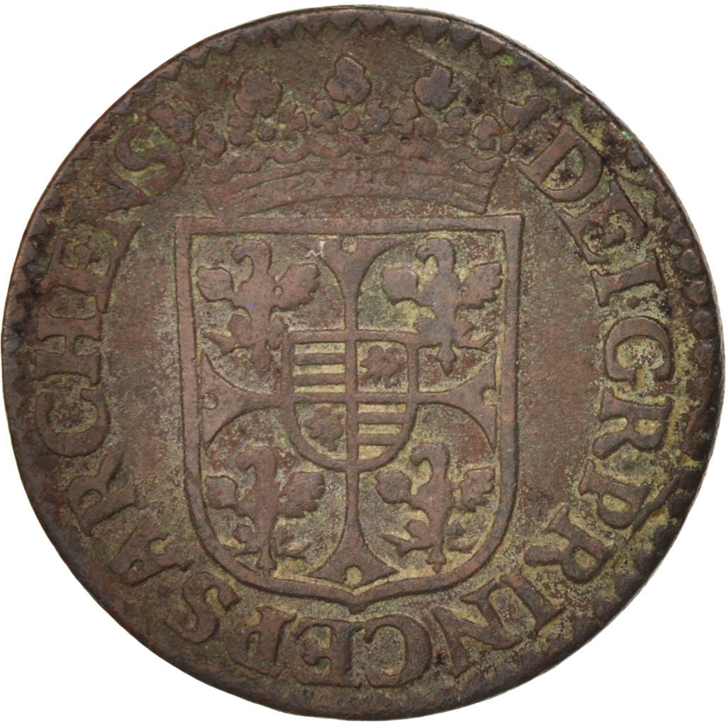 Münze, FRENCH STATES, NEVERS & RETHEL, Charles of Gonzaga, 2 Liard, 1614