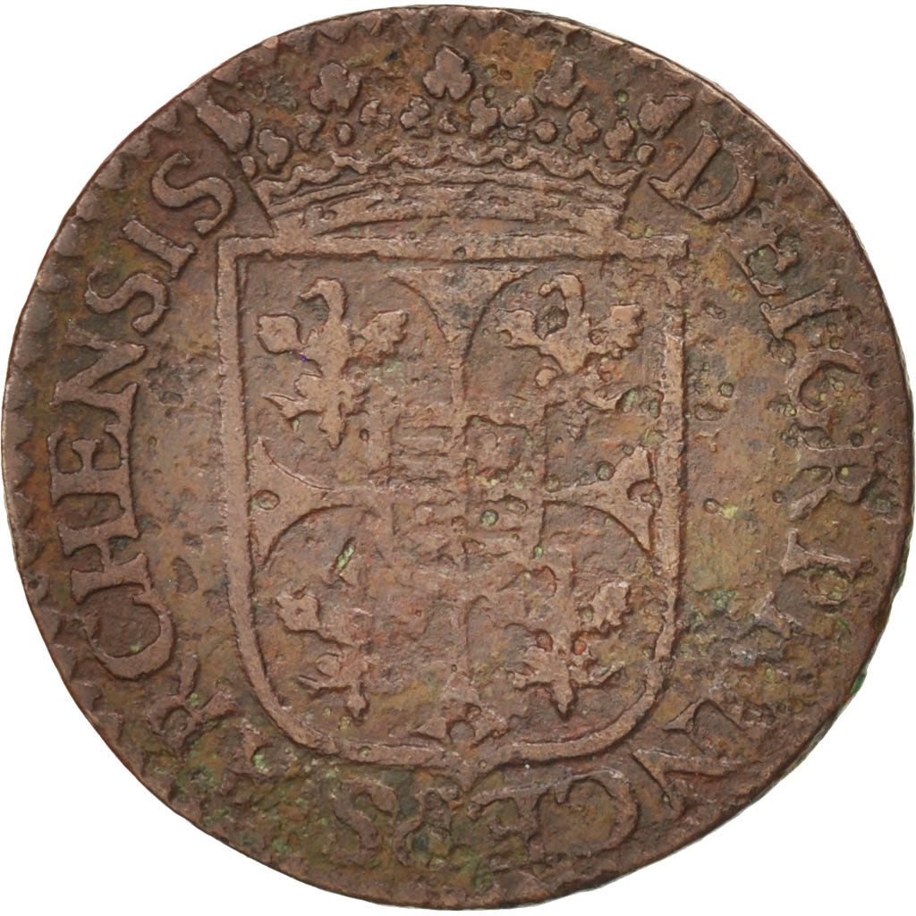 Moneta, STATI FRANCESI, NEVERS & RETHEL, Charles of Gonzaga, 2 Liard, 1614