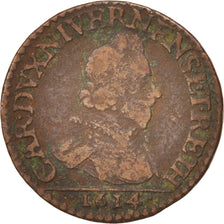 Coin, FRENCH STATES, NEVERS & RETHEL, Charles of Gonzaga, 2 Liard, 1614