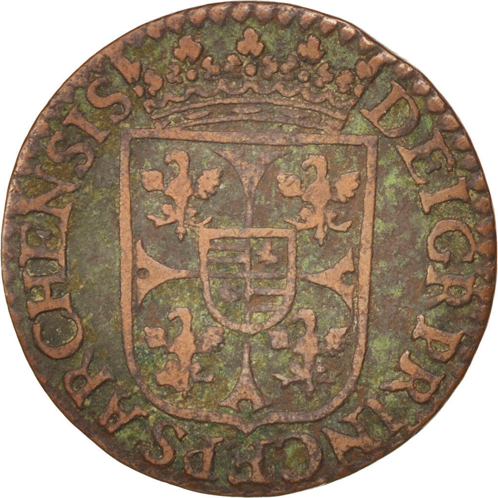 Coin, FRENCH STATES, NEVERS & RETHEL, Charles of Gonzaga, 2 Liard, 1614