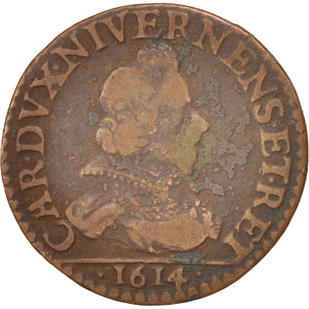 Monnaie, FRENCH STATES, NEVERS & RETHEL, Charles of Gonzaga, 2 Liard, 1614