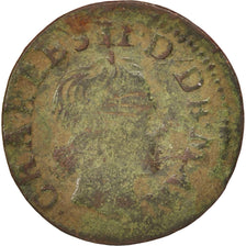 Coin, FRENCH STATES, NEVERS & RETHEL, Denier Tournois, 1653, Charleville