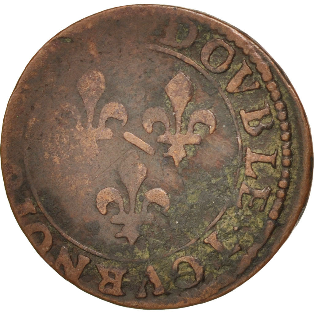 FRENCH STATES, DOMBES, Double Tournois, Trévoux, VF(20-25), Copper, CGKL:728