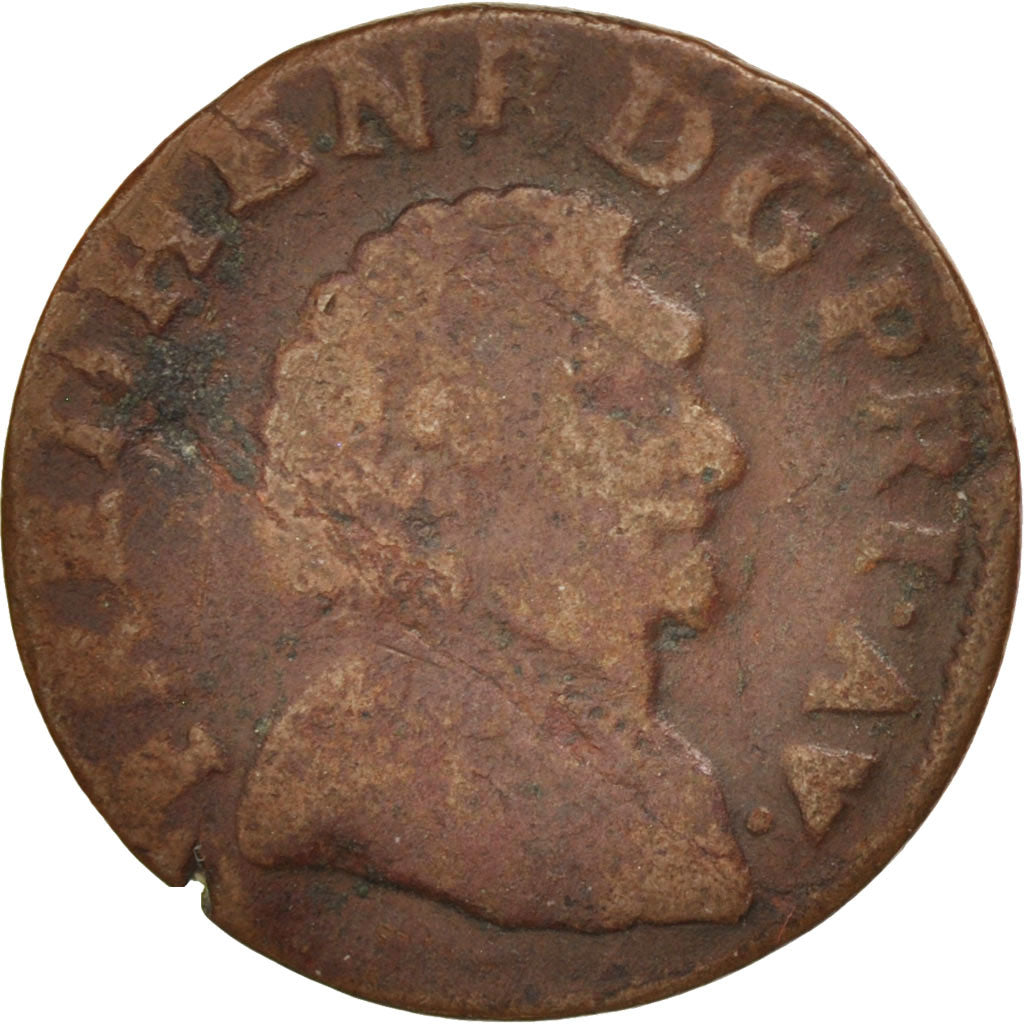 Munten, FRANSE STATEN, ORANGE, Frederick Henry, Double Tournois, 1641, Orange