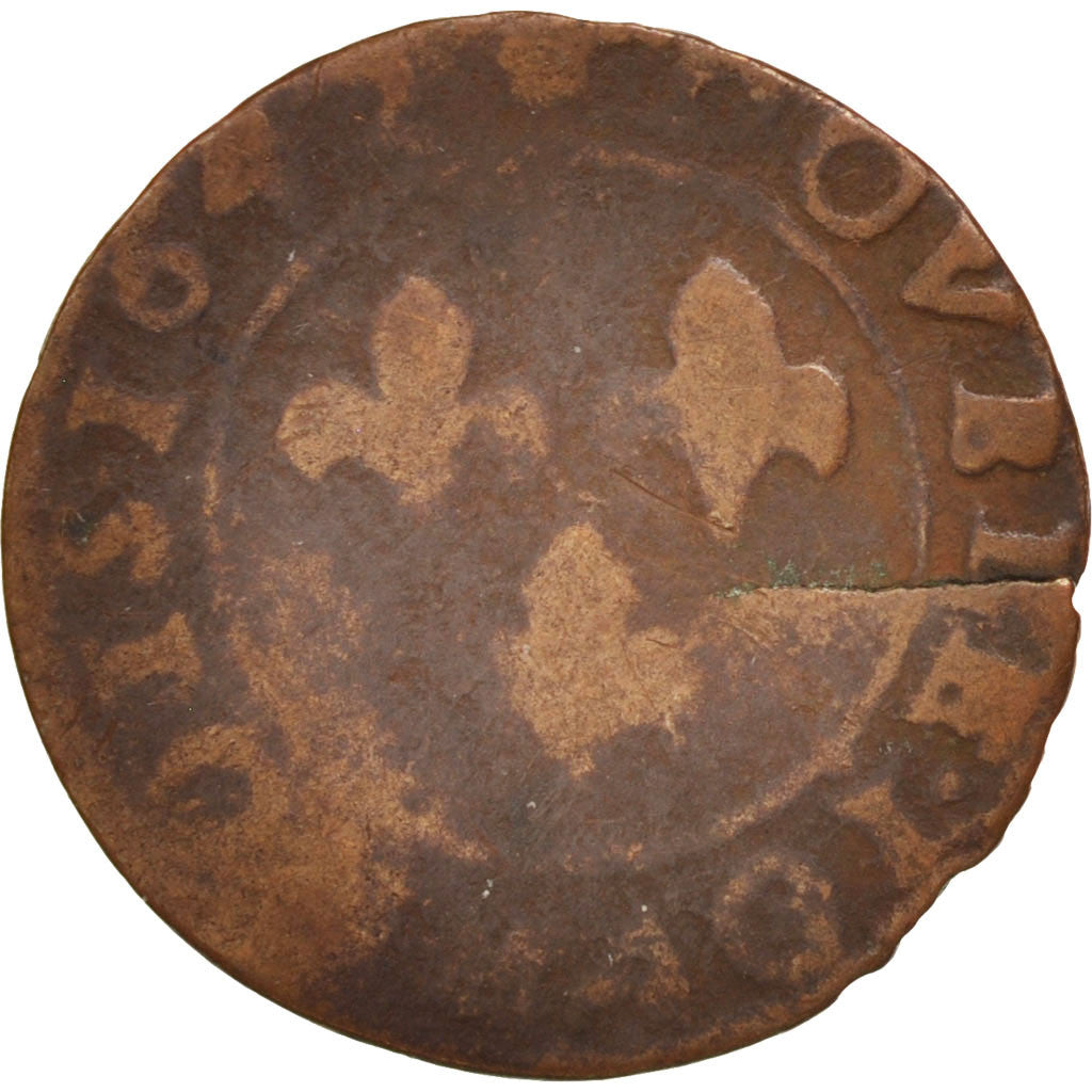 FRENCH STATES, ORANGE, Double Tournois, 1642, F(12-15), KM:59