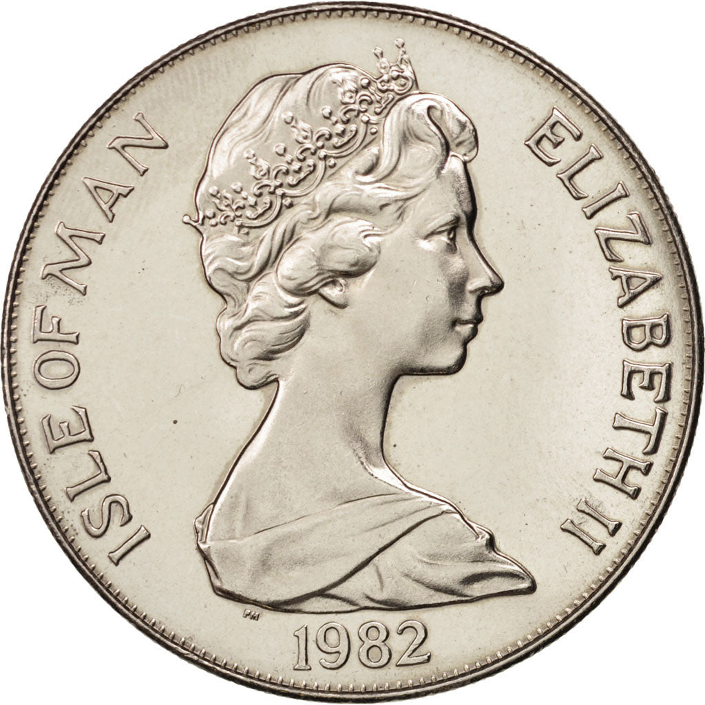 Coin, Isle of Man, Elizabeth II, Crown, 1982, Pobjoy Mint, MS(64)