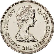 Tristan Da Cunha, Elizabeth II, 25 Pence, 1977, MS(64), Copper-nickel, KM:1