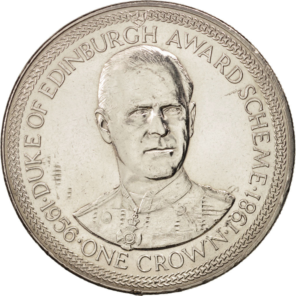 Isle of Man, Elizabeth II, Crown, 1981, Pobjoy, MS(63), Copper-nickel, KM:73