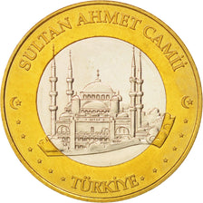 Coin, Turkey, 3 Euro, 2004, MS(63), Bi-Metallic, KM:Pn11
