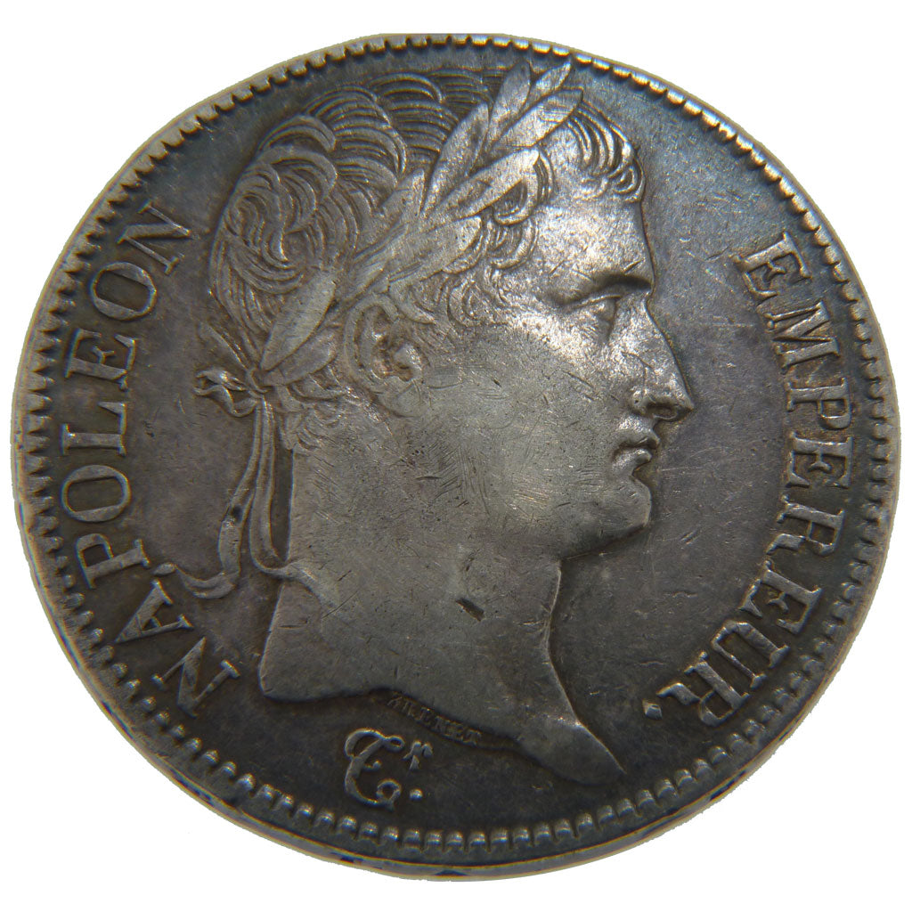 FRANCE, Napoléon I, 5 Francs, 1811, Lyons, EF(40-45), Silver, Gadoury #584, 2...