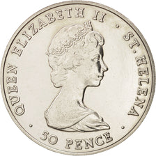 Saint Helena, Elizabeth II, 50 Pence, 1984, MS(63), Copper-nickel, KM:13