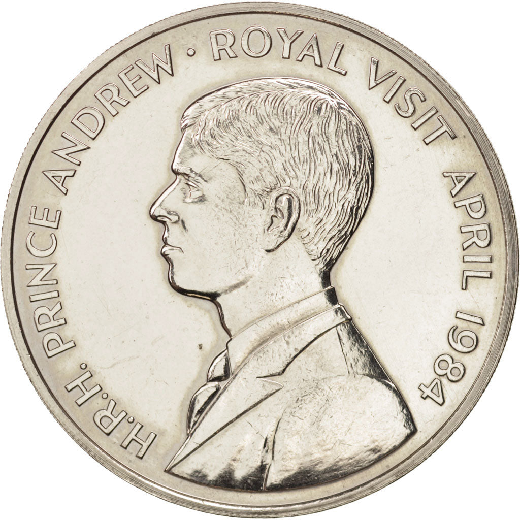 Saint Helena, Elizabeth II, 50 Pence, 1984, MS(63), Copper-nickel, KM:13