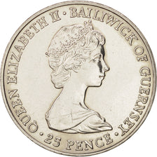 Guernsey, Elizabeth II, 25 Pence, 1980, MS(63), Copper-nickel, KM:35