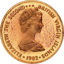 BRITISH VIRGIN ISLANDS, Elizabeth II, Cent, 1982, Franklin Mint, MS(65-70), KM:1