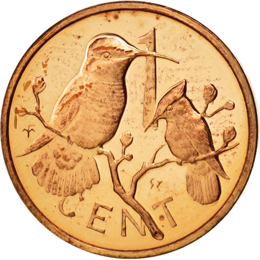 BRITISH VIRGIN ISLANDS, Elizabeth II, Cent, 1982, Franklin Mint, MS(65-70), KM:1