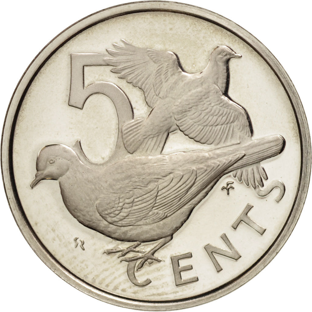 BRITISH VIRGIN ISLANDS, Elizabeth II, 5 Cents, 1982, Franklin Mint, MS(65-70)