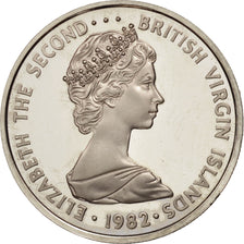 BRITISH VIRGIN ISLANDS, Elizabeth II, 10 Cents, 1982, Franklin Mint, MS(65-70)