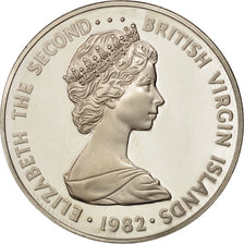 BRITISH VIRGIN ISLANDS, Elizabeth II, 50 Cents, 1982, Franklin Mint, MS(65-70)