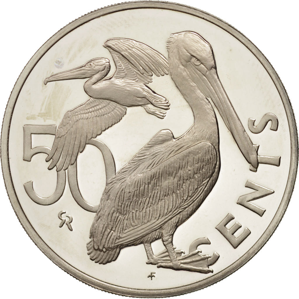 BRITISH VIRGIN ISLANDS, Elizabeth II, 50 Cents, 1982, Franklin Mint, MS(65-70)