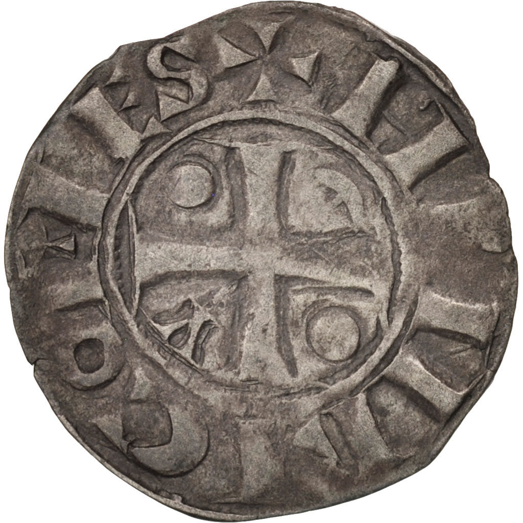Coin, FRENCH STATES, Denarius, Provins, EF(40-45), Silver