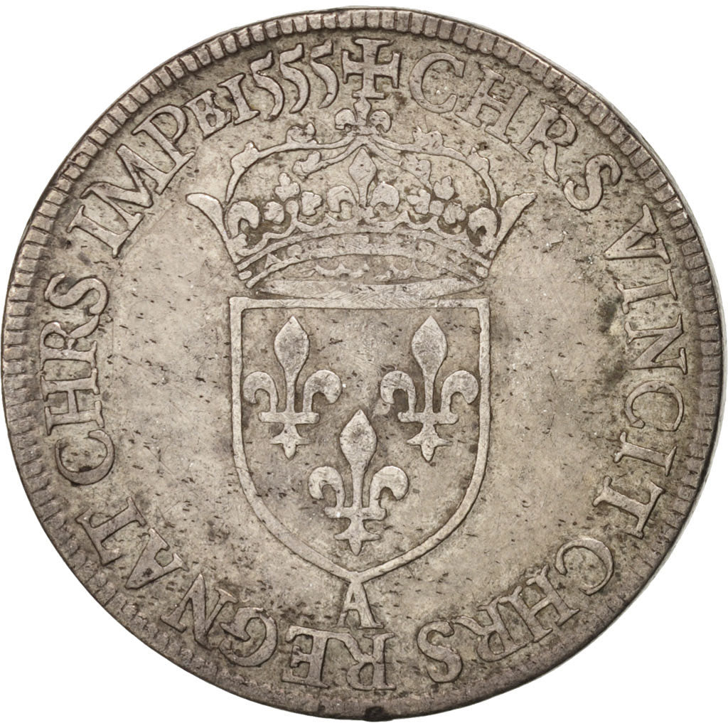 Monnaie, France, Teston, 1555, Paris, TTB, Argent, Sombart:4588