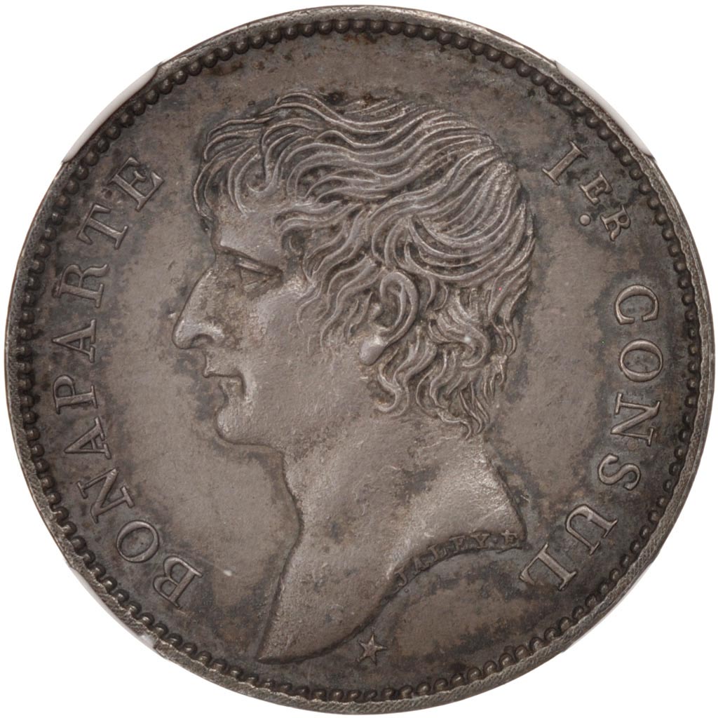 France, Consulat, Epreuve en argent du module de 2 Francs par Gengembre, MS(63)