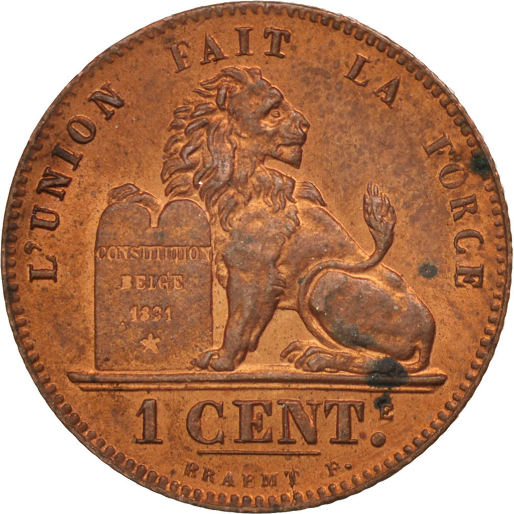 Belgium, Leopold II, Centime, 1901, MS(64), Copper, KM:33.1