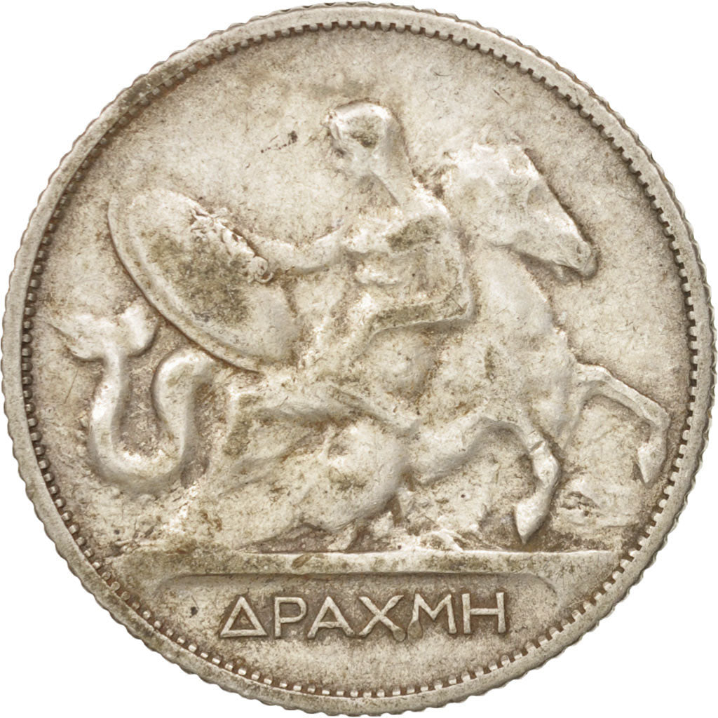 Greece, George I, Drachma, 1910, EF(40-45), Silver, KM:60