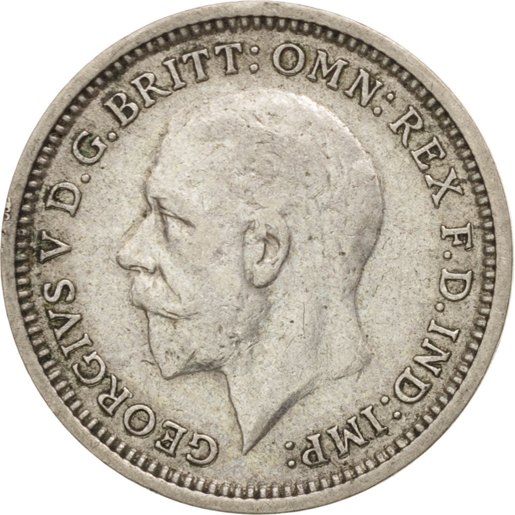 Great Britain, George V, 3 Pence, 1936, AU(50-53), Silver, KM:831