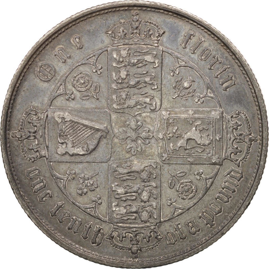 Grande-Bretagne, Victoria, Florin, 2 Shillings, 1857, TTB, Argent, KM:746.1