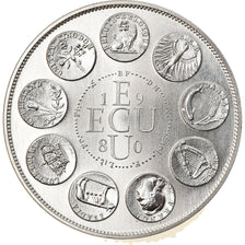 France, Médaille, Ecu Europa, Europe Assise, 1980, Rodier, FDC, Argent