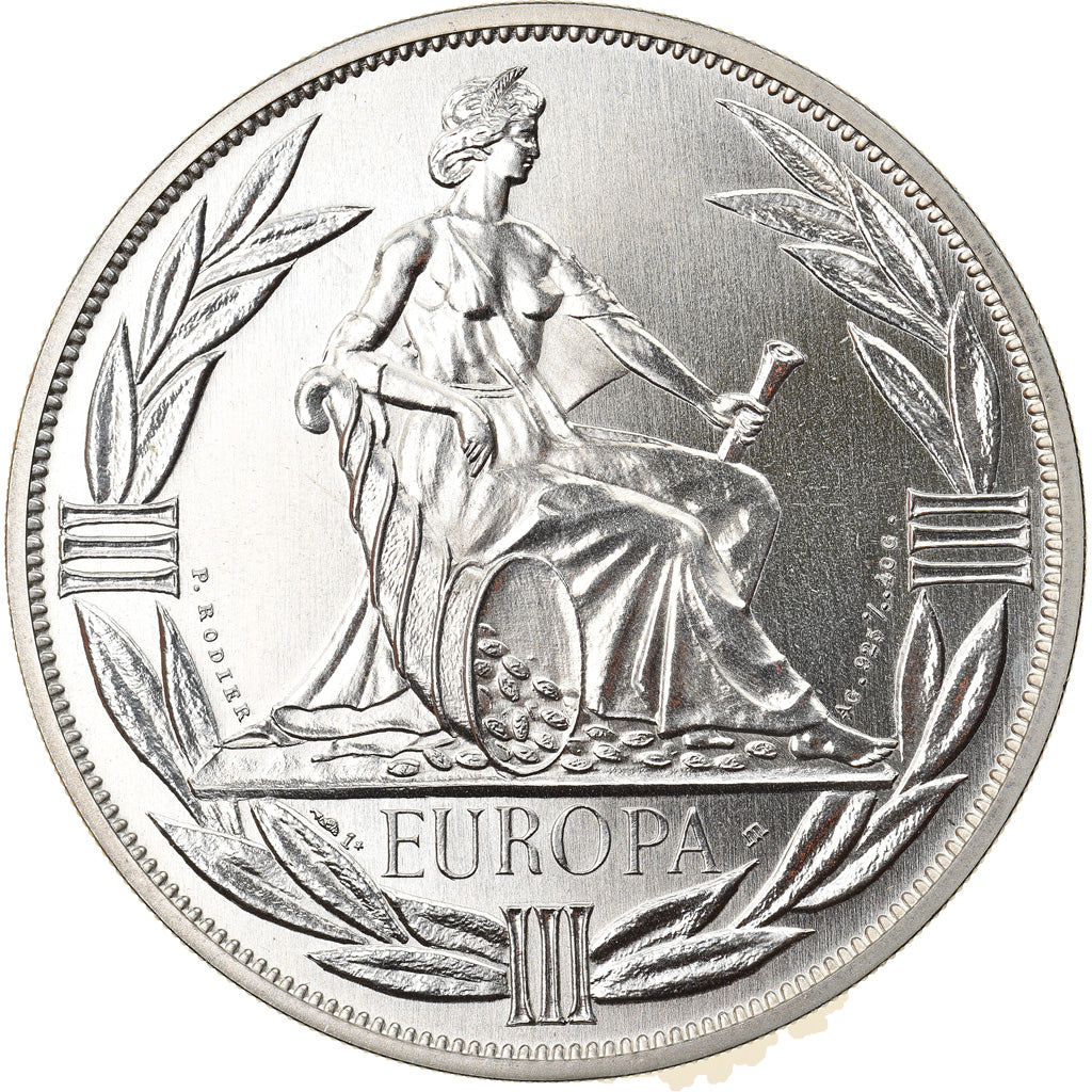 France, Médaille, Ecu Europa, Europe Assise, 1980, Rodier, FDC, Argent