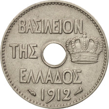 Greece, George I, 5 Lepta, 1912, AU(55-58), Nickel, KM:62
