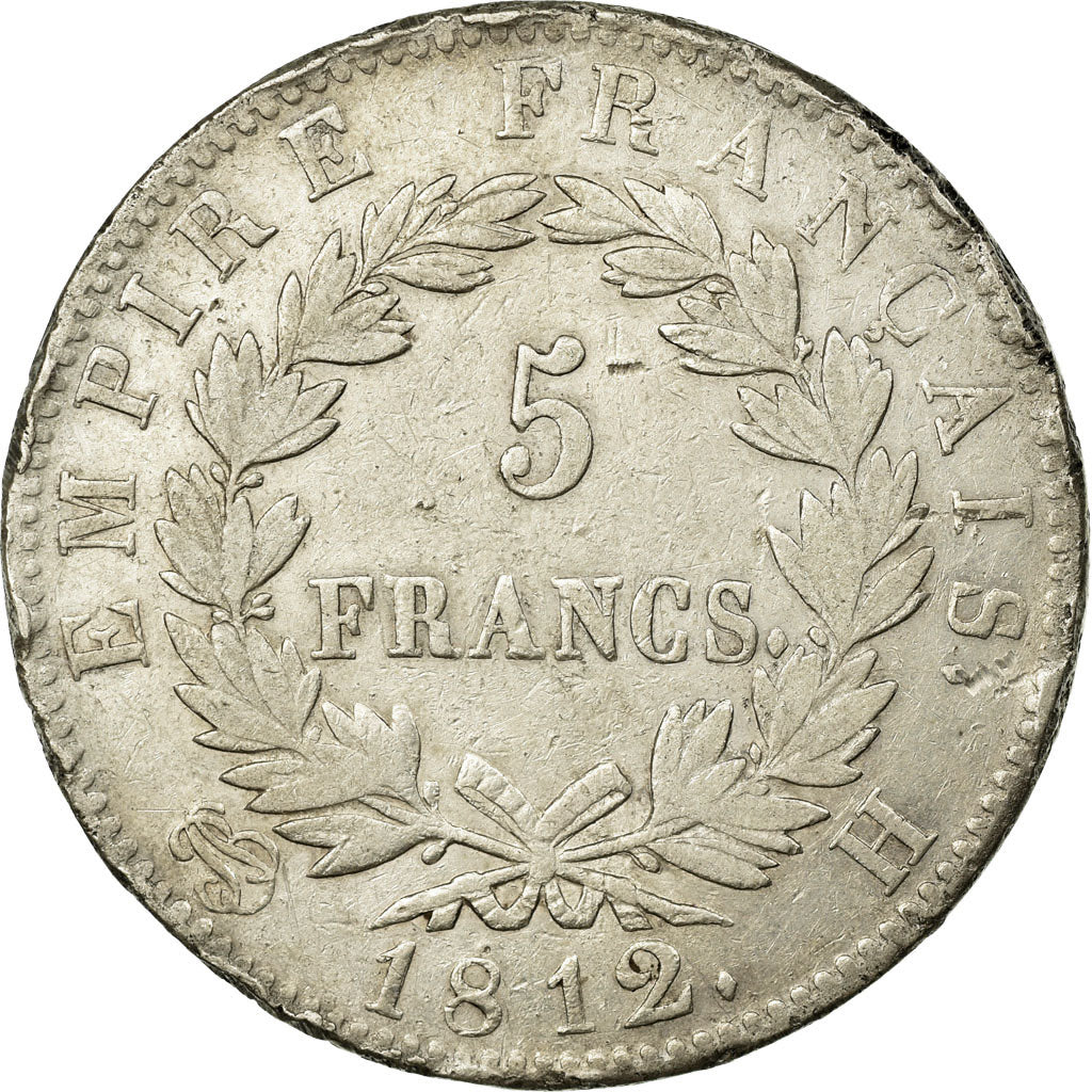 Coin, France, Napoléon I, 5 Francs, 1812, La Rochelle, VF(30-35), Silver