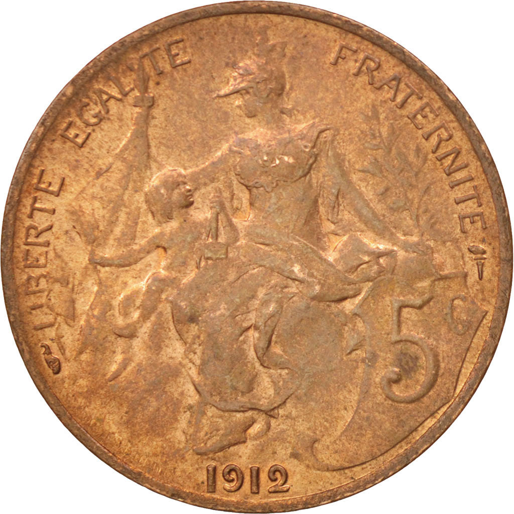 Coin, France, Dupuis, 5 Centimes, 1912, Paris, MS(63), Bronze, KM:842