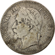 France, Napoleon III, 50 Centimes, 1864, Paris, EF(40-45), Silver, KM:814.1