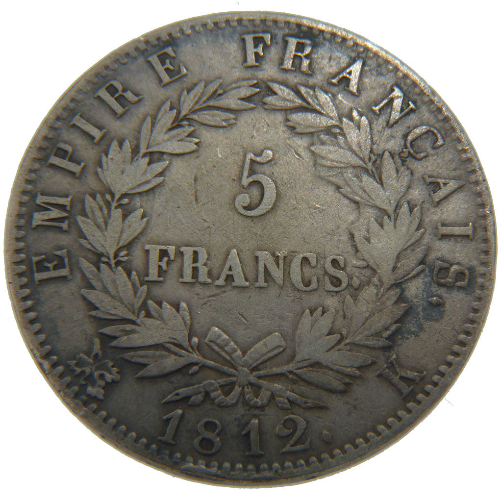 Monnaie, France, Napoléon I, 5 Francs, 1812, Bordeaux, TB+, Argent, Gadoury:584