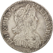France, Louis XIV, 1/12 Écu, 1650, Bordeaux, VF(30-35), KM:166.10, Gadoury:112
