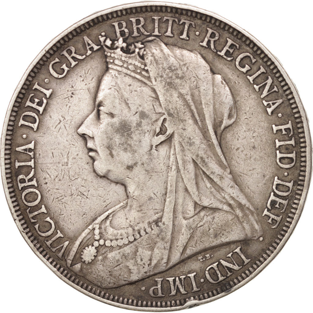 Coin, Great Britain, Victoria, Crown, 1897, EF(40-45), Silver, KM:783