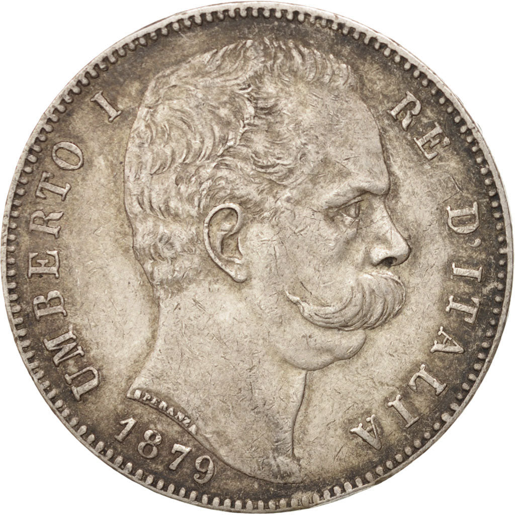 Coin, Italy, Umberto I, 5 Lire, 1879, Rome, EF(40-45), Silver, KM:20