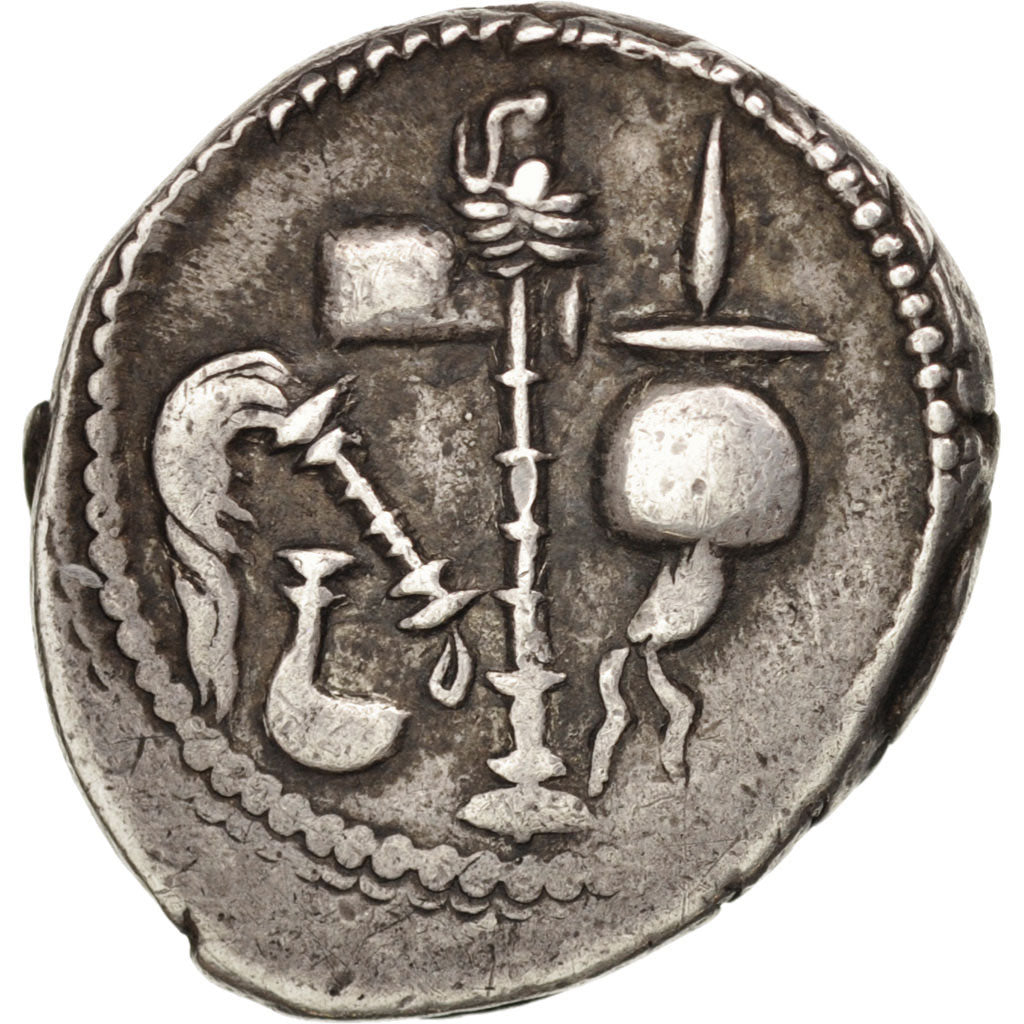 Julius Caesar, Denarius, Military mint traveling with Caesar, AU(50-53)