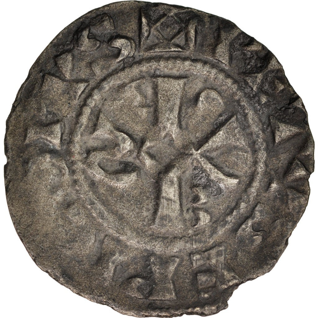 FRENCH STATES, Champagne, Thibaud II, Denarius, Troyes, EF(40-45), Boudeau:1744