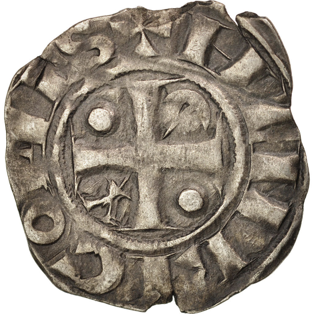 FRENCH STATES, Champagne, Provins, Henri II, Denarius, EF(40-45), Silver