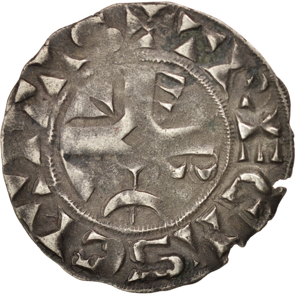 FRENCH STATES, Champagne, Troyes, Henri II, Denarius, EF(40-45), Silver