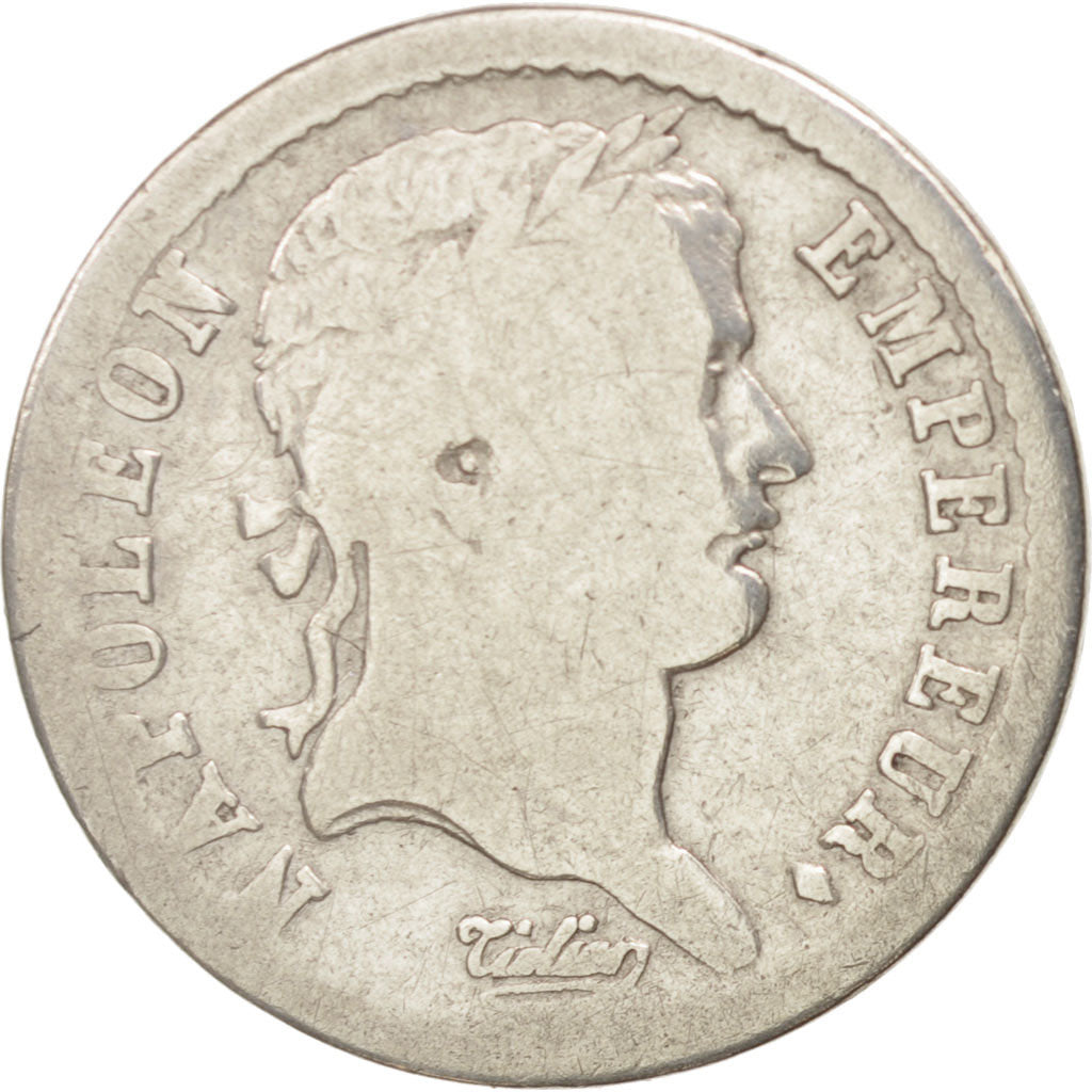 France, Napoléon I, 1/2 Franc, 1808, Paris, F(12-15), Silver, KM:680.1