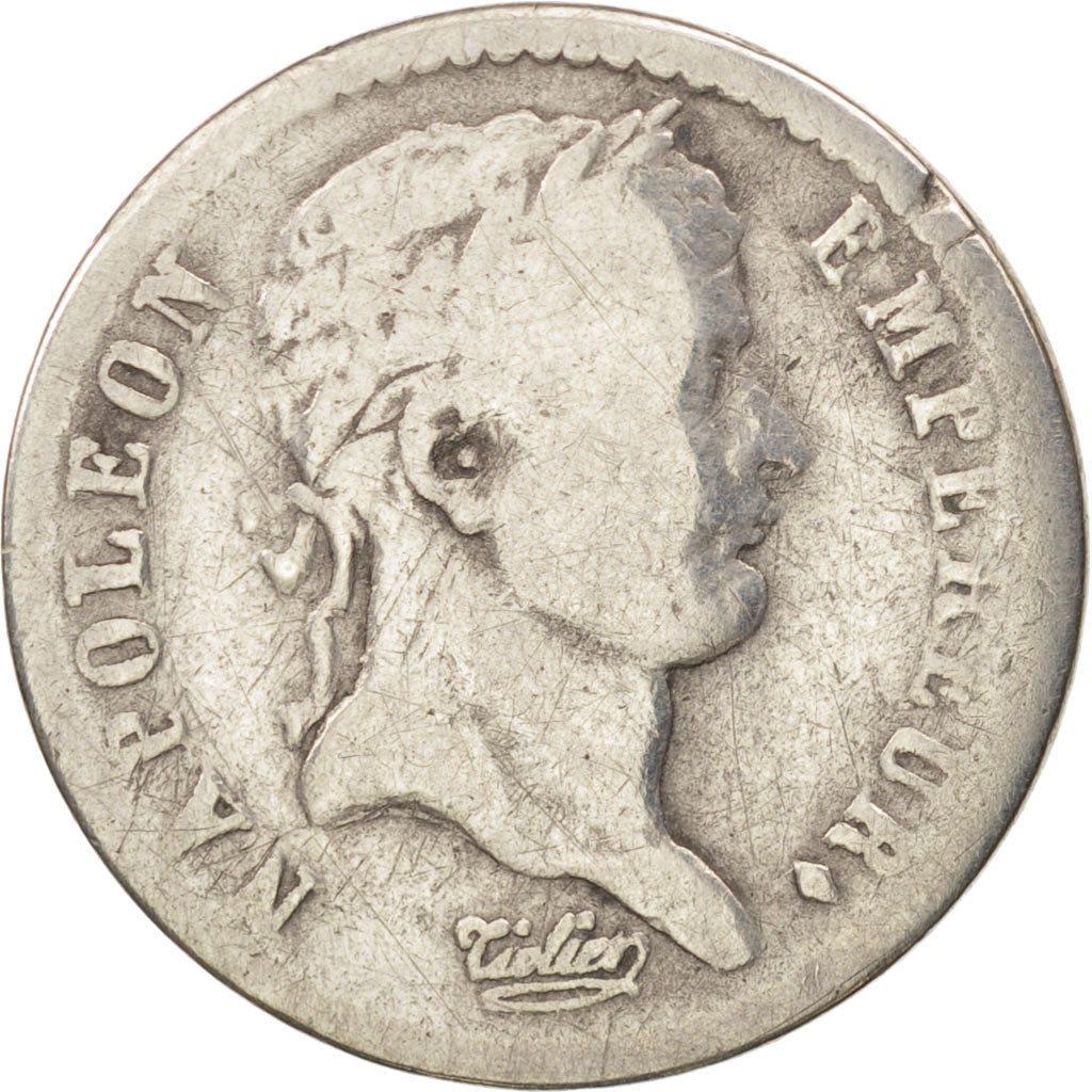 France, Napoléon I, 1/2 Franc, 1811, Paris, VF(20-25), Silver, KM:691.1